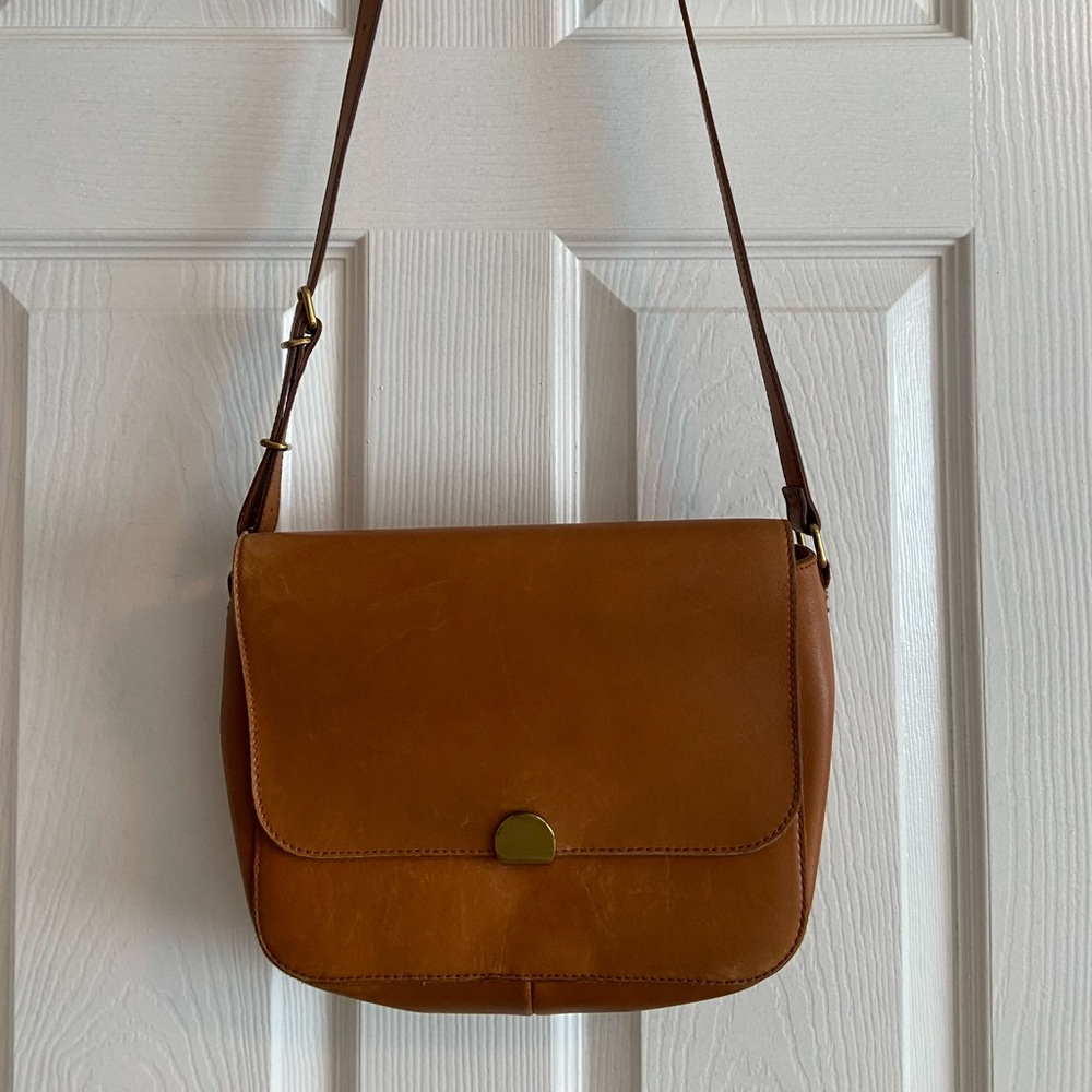 Madewell Tan Leather Crossbody Bag